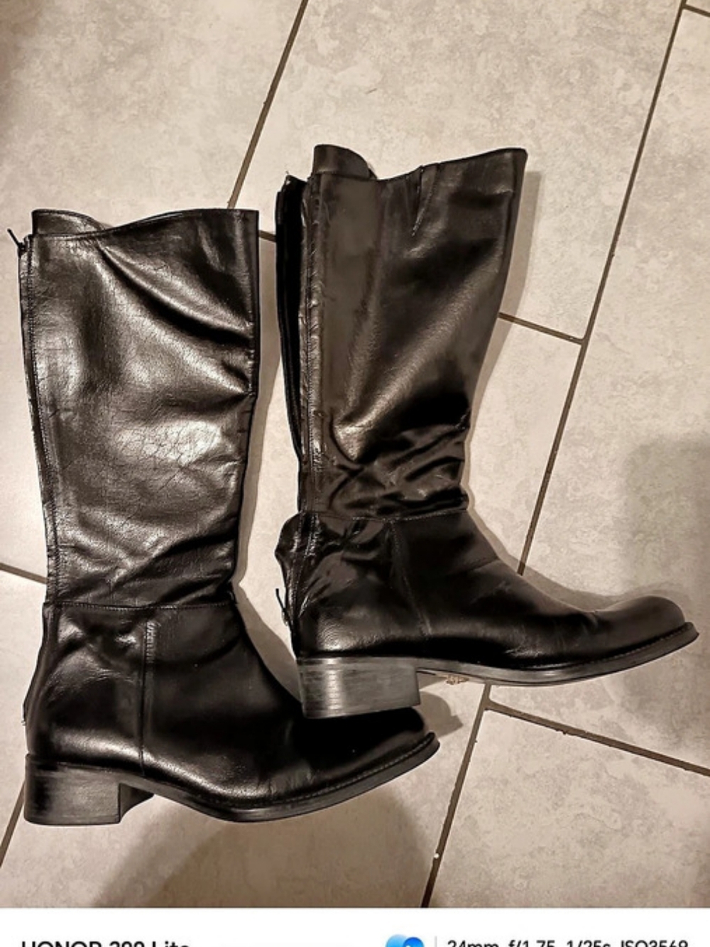 Black Tall Boots Like New